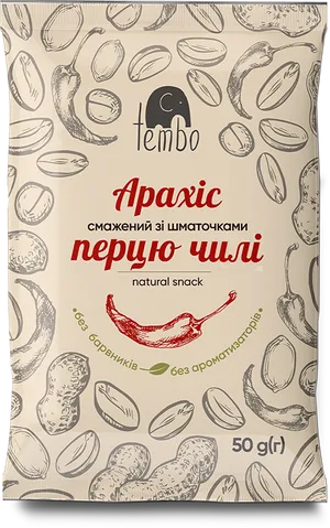 Арахіс смажений зі шматочками перцю чилі